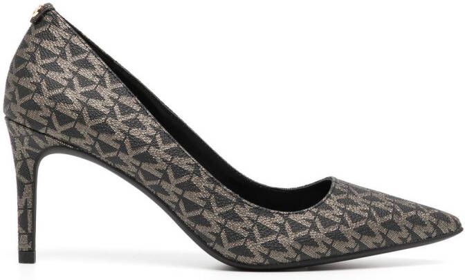 Michael Kors Mocassins met monogram jacquard Bruin