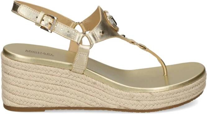 Michael Kors Casey sandalen met logoplakkaat Goud