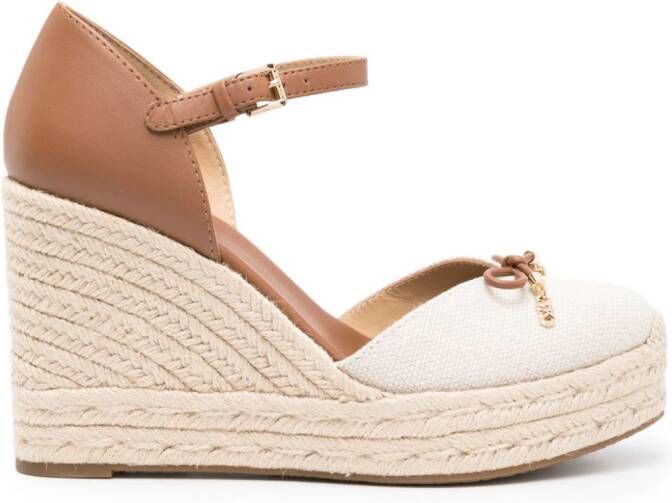 Michael Kors Espadrilles met sleehak en strikdetail Beige