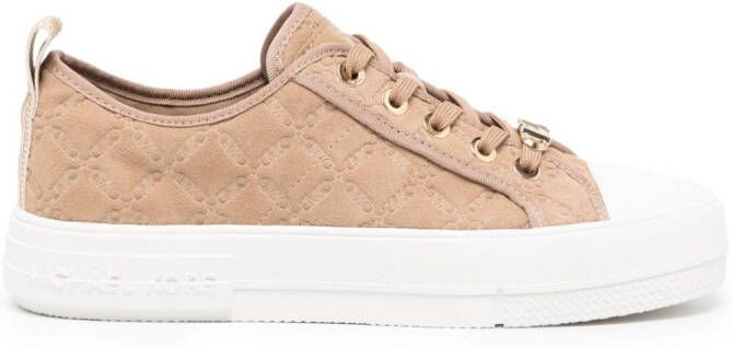 Michael Kors Evy sneakers met logoplakkaat Bruin