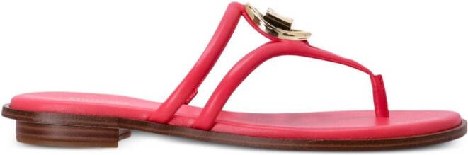 Michael Kors Sandalen met logoplakkaat Roze