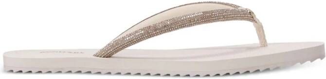 Michael Kors Teenslippers verfraaid met kristallen Beige