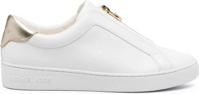 Michael Kors Hayes leren sneakers met plateauzool Bruin