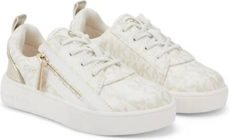 Michael Kors Kids Sneakers met monogramprint Wit