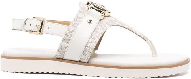 Michael Kors Sandalen met logoplakkaat Beige