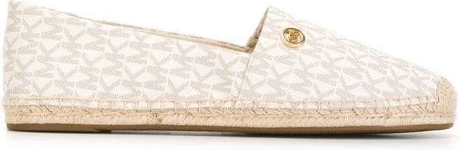 Michael Kors logo print 'Kendrick' espadrilles Beige