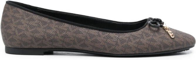 Michael Kors Rocco loafers met monogramprint Zwart