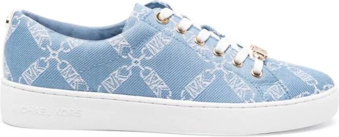 Michael Kors Hayes leren sneakers met plateauzool Bruin