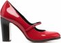 Michel Vivien Capucine leren pumps Rood - Thumbnail 1