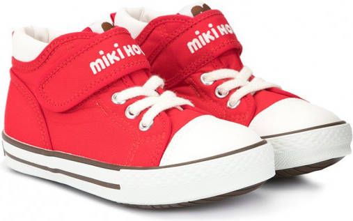 Miki House High-top sneakers met logo Rood