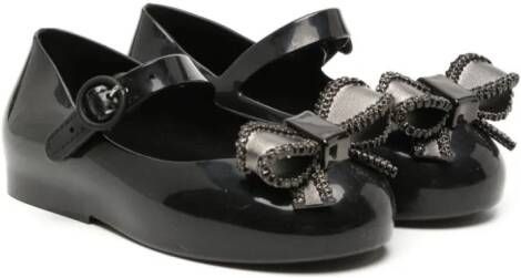 Mini Melissa Ballerina's met strikdetail Zwart