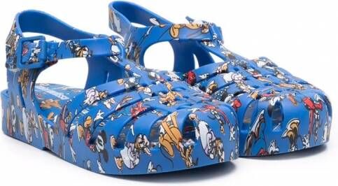 Mini Melissa Sandalen met print Blauw