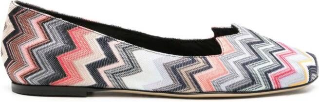 Missoni Ballerina's met zigzag patroon Zwart