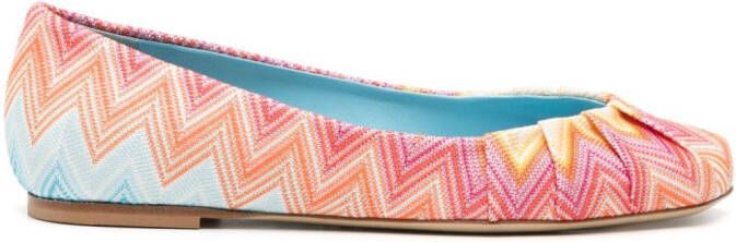 Missoni Iris Wave ballerina's Roze