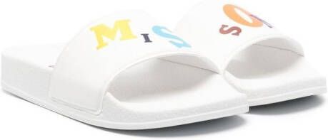 Missoni Kids Slippers met print Wit