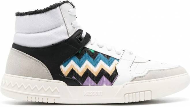 Missoni Sneakers met zigzag patroon Wit