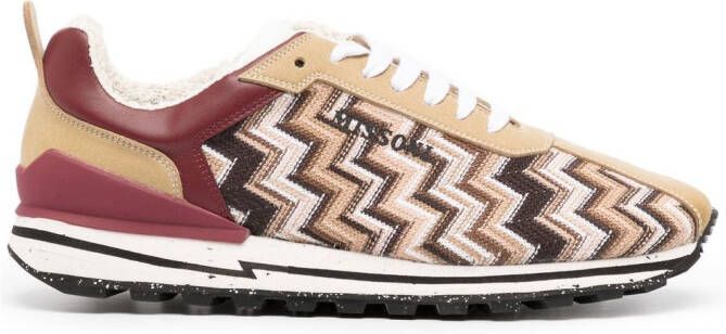 Missoni Gestreepte sneakers Bruin