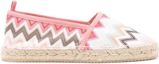 Missoni Espadrilles met zigzag patroon Wit