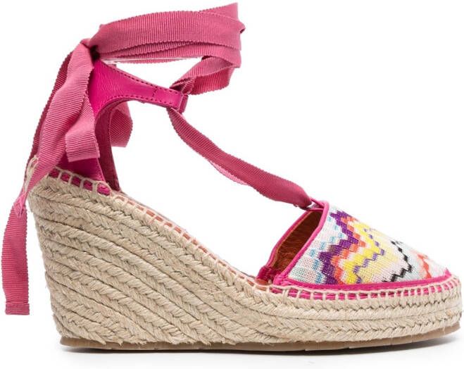 Missoni Espadrilles met zigzag patroon Roze