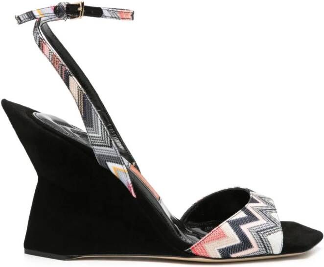 Missoni Sandalen met sleehak Zwart