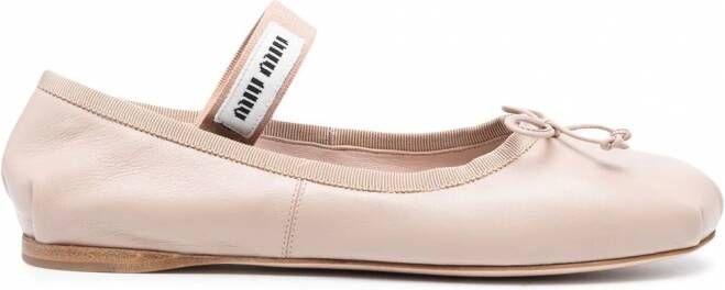 Miu Ballerina's met logopatch Roze