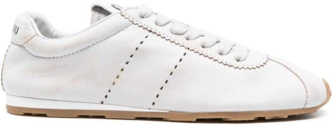 Miu Leren sneakers Wit