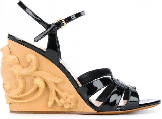 Miu Sandalen met bandjes Zwart