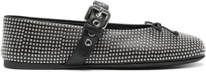 Miu Ballerina's verfraaid met studs Zwart