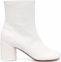 MM6 Maison Margiela Anatomic laarzen met vierkante neus dames leerleerleer 38.5 Wit - Thumbnail 1