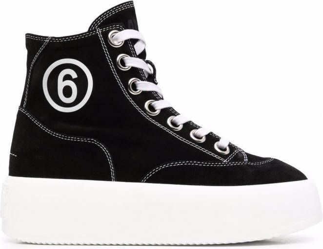 MM6 Maison Margiela 6 high-top sneakers Zwart