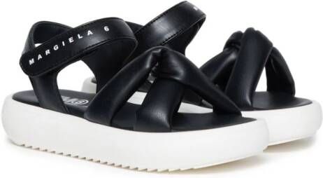 MM6 Maison Margiela Kids Sandalen met logoprint Zwart