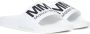 MM6 Maison Margiela Kids Badslippers met logoprint Wit - Thumbnail 1