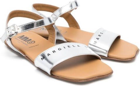 MM6 Maison Margiela Kids Sandalen met metallic-effect Zilver