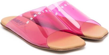 MM6 Maison Margiela Kids Sandalen met logoprint Roze