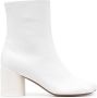 MM6 Maison Margiela Anatomic 70mm leren enkellaarzen Wit - Thumbnail 1