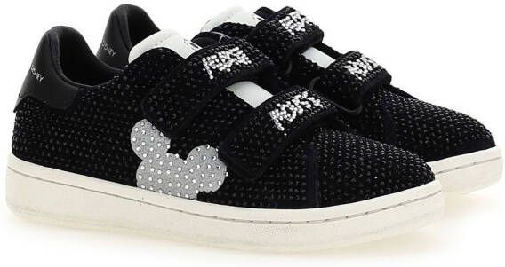 Moa Kids Mickey Mouse sneakers met edelsteen Zwart