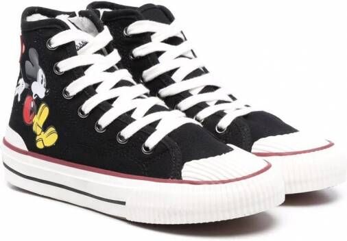 Moa Kids Mickey Mouse high-top sneakers Zwart