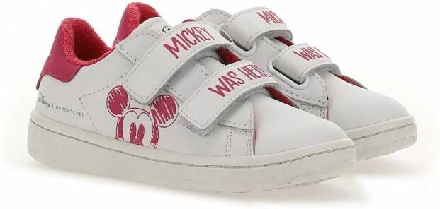 Moa Kids Mickey sneakers met klittenband Wit