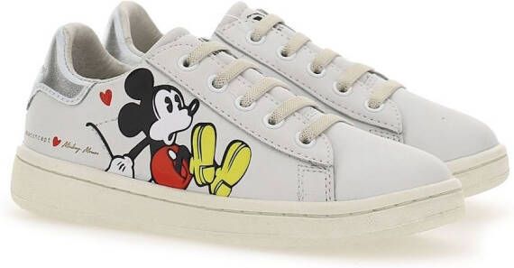 Moa Kids x Disney Mickey sneakers met print Wit