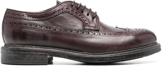 Moma Allacciata brogues met veters Bruin