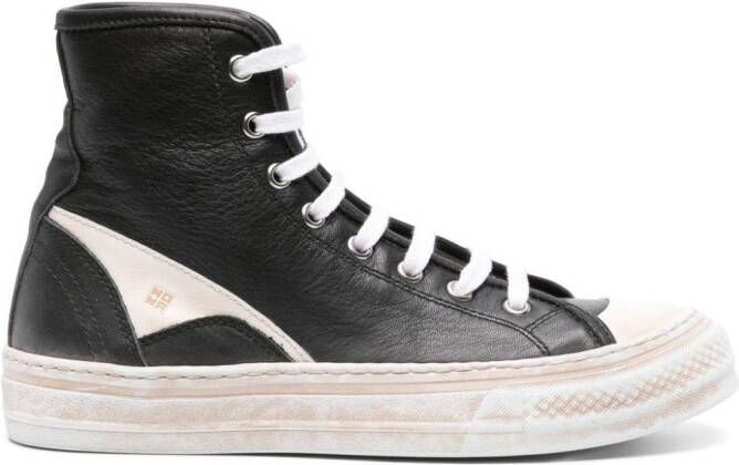 Moma High-top leren sneakers Zwart