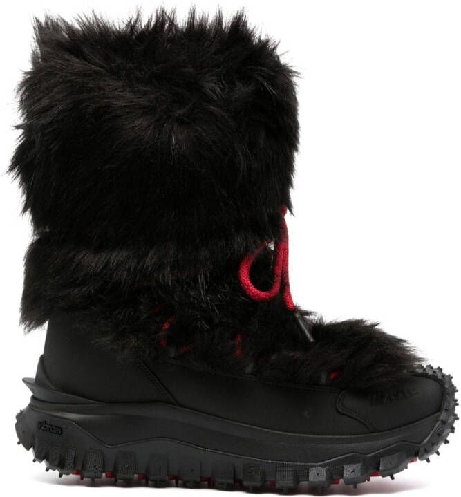 Moncler Grenoble Snowboots met imitatiebont Zwart