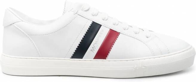 Moncler New Monaco sneakers met zijstreep Wit