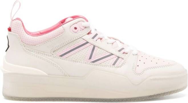 Moncler Pivot panelled leather sneakers Pink