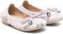 Monnalisa Ballerina's met bloe print Paars - Thumbnail 1