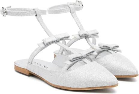 Monnalisa Ballerina's met glitter Zilver