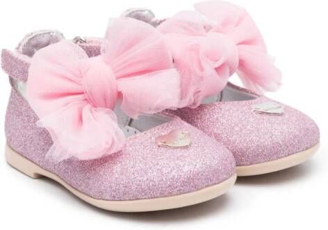 Monnalisa Ballerina's met glitters Roze