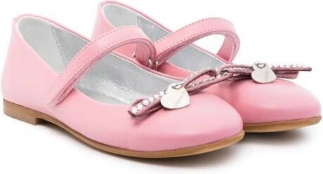 Monnalisa Ballerina's met hartdetail Roze