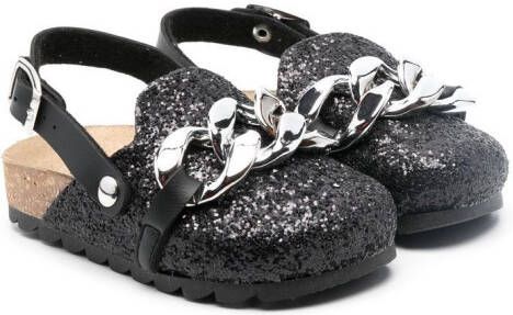 Monnalisa Loafers met schakelketting Zwart