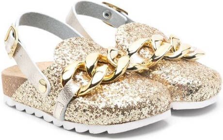 Monnalisa Verfraaide slippers Goud